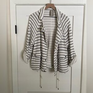 Dolan Navy and Cream Striped Jacket